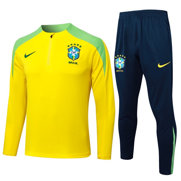 Sudadera De Training Brasil 2024/2025 Amarillo Verde 3